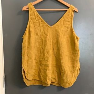 Double Gauze Dark Mustard Tank